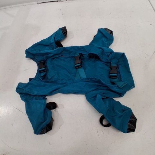 DOG SNOWSUIT RAINCOAT WITH SUSPENDERS AND ATTACHED BOOTS - MEDIUM, WATERPROOF, ANTI-SLIP, FOR SNOW/RAIN/OUTDOOR WALKING - DARK GREEN image 3