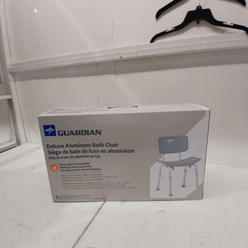 MEDLINE GUARDIAN DELUXE ALUMINUM BATH CHAIR SHOW BENCH WITH BACK image 3