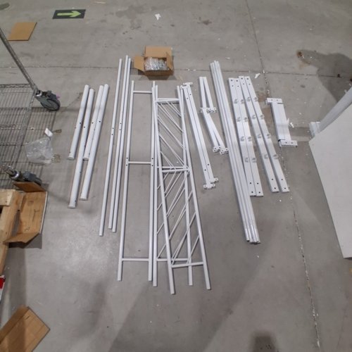 YAHEETECH METAL PLATFORM BED FRAME HEAD AND FOOTBOARD - FULL - WHITE (MODEL: 613632) image 2