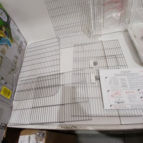 VISION BIRD CAGE, 16" X 25" X 34" H - WHITE BASE (MODEL: M02) image 5