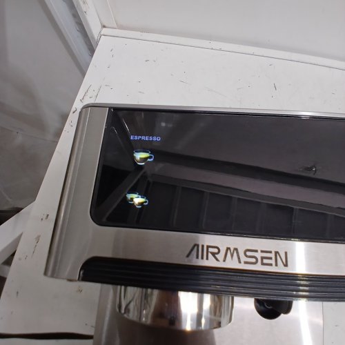 AMZCHEF HOT & COLD BREW ESPRESSO MACHINE WITH BUILT IN ADJUSTABLE GRINDER - BLACK/STAINLESS - (MODEL: CM5560) image 2