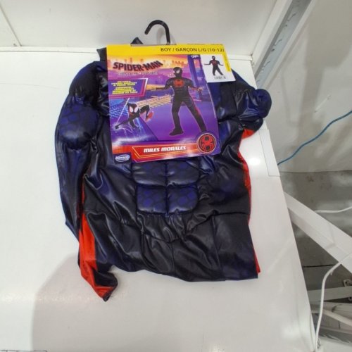 2PC JAZWARES COSTUME PLAY ACROSS THE SPIDER-VERSE MILES MORALES COSTUME - LARGE 10/12 - BLACK/RED image 2