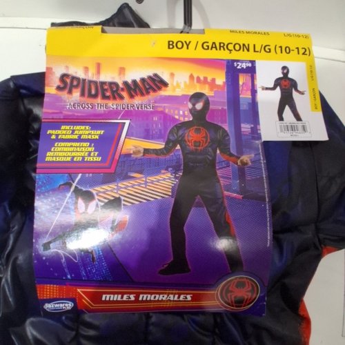 2PC JAZWARES COSTUME PLAY ACROSS THE SPIDER-VERSE MILES MORALES COSTUME - LARGE 10/12 - BLACK/RED image 3
