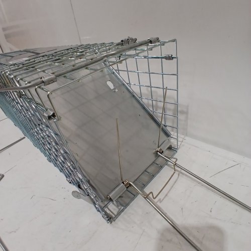 HUMANE GALVANIZED IRON ANIMAL TRAP - 24" X 8" X 8" - SILVER (MODEL: LB-18) image 3