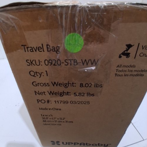 UPPABABY TRAVEL BAG FITS ALL VISTA CRUZ STROLLERS - 21'' X 33"" - BLACK/GREY - (MODEL: P011799-0920-STB-WW) image 8