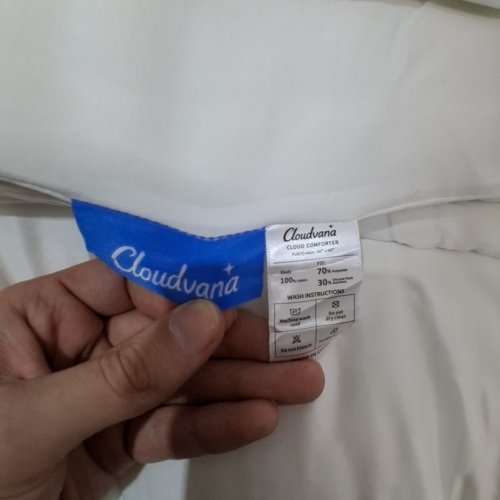 CLOUDVANA CLOUD COMFORTER INSERT - FULL/QUEEN 90" X 90" - WHITE image 2