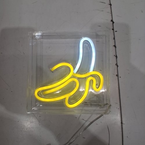 MERIKURY INNOVATIONS LED BANANA NEON SIGN - 6" - YELLOW AND WHITE image 2