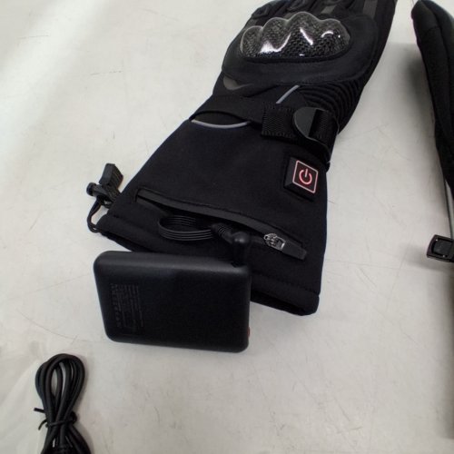 2PK UNISEX ELECTRIC HEATED GLOVES MOTORCYCLE ELECTRIC HEATED GLOVES - MEDIUM - BLACK image 2