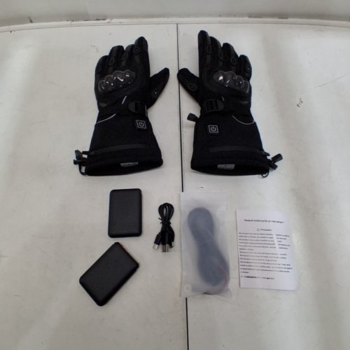 2PK UNISEX ELECTRIC HEATED GLOVES MOTORCYCLE ELECTRIC HEATED GLOVES - MEDIUM - BLACK image 3