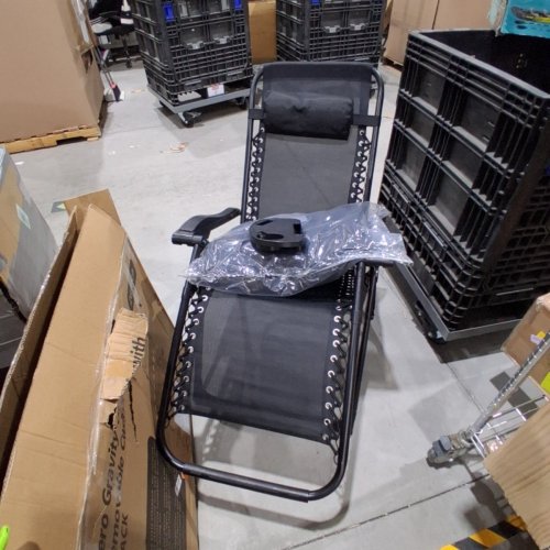 ZERO GRAVITY RECLINER LOUNGE CHAIR - 26" - BLACK image 2