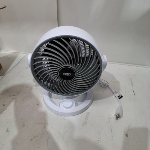 DREO PORTABLE TABLE TOP AIR CIRCULATOR FAN - 9" ROUND - 70FT TONG FLOW - 28DB LOW NOISE - 3 SPEED - 120° ADJUSTABLE TILT - WHITE (MODEL: DR-HAF002) image 3