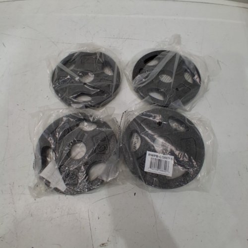 4PK CAP BARBELL STANDARD CASRT IRON WEIGHT PLATE - 2.5LB EACH - CHARCOAL image 2