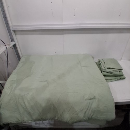 7PC LIGHT WEIGHT COTTON COMFORTER BEDDING SET - FULL - SAGE GREEN image 2