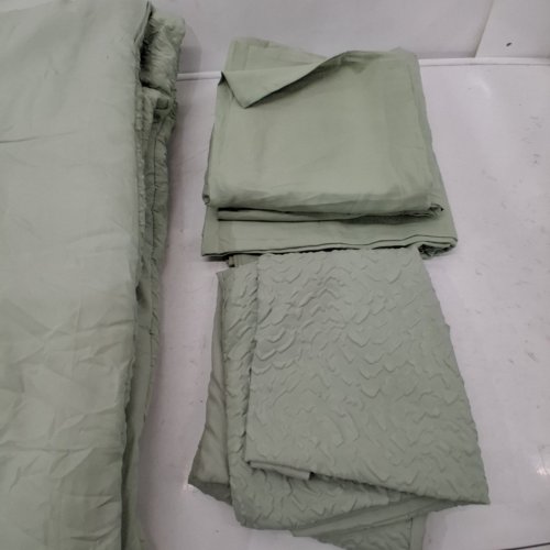 7PC LIGHT WEIGHT COTTON COMFORTER BEDDING SET - FULL - SAGE GREEN image 3