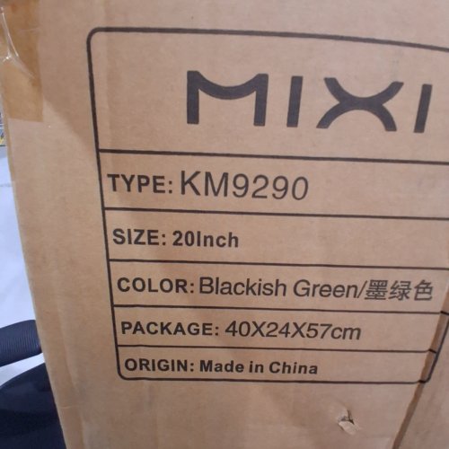 MIXI CARRY ON HARDSIDE SUITCASE WITH SPINNER WHEELS AND TSA LOCK - 20" - BLACKISH GREEN (MODEL: KM9290) image 2