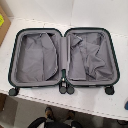 MIXI CARRY ON HARDSIDE SUITCASE WITH SPINNER WHEELS AND TSA LOCK - 20" - BLACKISH GREEN (MODEL: KM9290) image 4