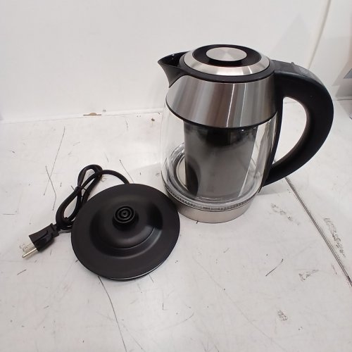 CHEFMAN DUAL-GLASS COOL TOUCH DIGITAL KETTLE WITH TEA INFUSER - 1500W - 1.7L - STAINLESS STEEL/BLACK (MODEL: RJ11-17-CTI-DG/1992747) image 3