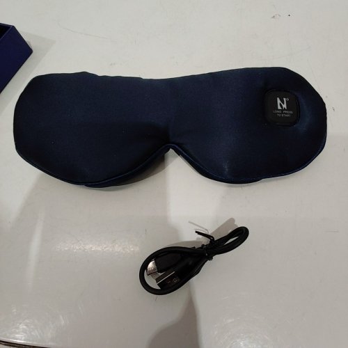 AROMA SEASON CORDLESS HEATED SILK EYE MASK - NAVY (MODEL: AM-HE720) image 3