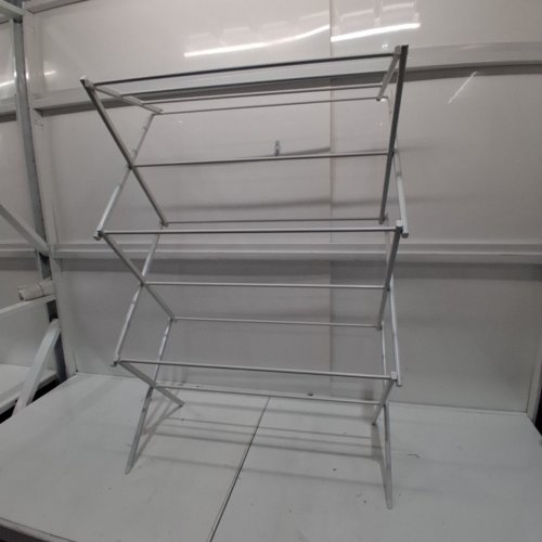 AMAZON BASICS FOLDABLE PORTABLE LAUNDRY DRYING RACK FOR INDOOR AIR DRYING - 41.9" X 14.8" - WHITE image 2