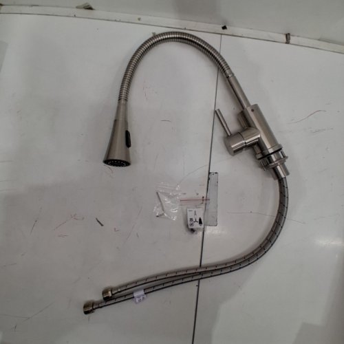 SINGLE-HANDLE PULL-DOWN KITCHEN FAUCET - BRUSHED NICKEL (MODEL: F15047NS03) image 3