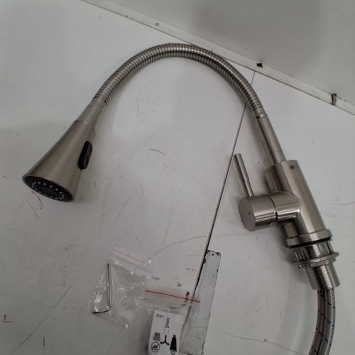 SINGLE-HANDLE PULL-DOWN KITCHEN FAUCET - BRUSHED NICKEL (MODEL: F15047NS03) image 4