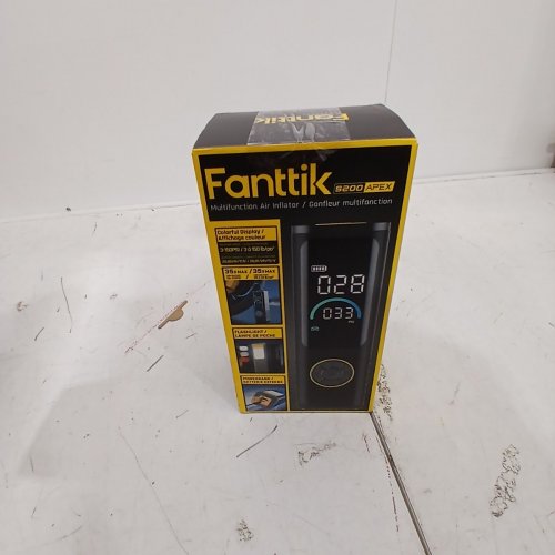FANTTIK S200 APEX POWERFUL PORTABLE AIR PUMP AND TIRE INFLATOR WITH POWER BANK AND FLASHLIGHT - BLACK/YELLOW (MODEL: S200 APEX/ 2787419) image 4