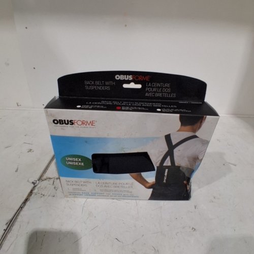 OBUSFORME UNISEX BACK SUPPORT BELT WITH SUSPENDERS - ML - BLACK (MODEL: BB-UN1) image 4