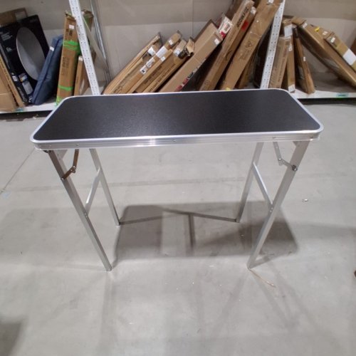 VEVOR PORTABLE TRADE SHOW COUNTER - 40.3" X 3.7" X 17.3" - BLACK AND SILVER (MODEL: DX9930) image 2