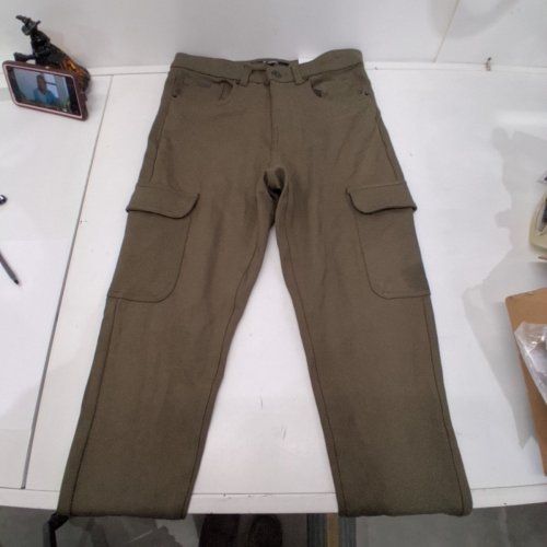 WOMENS JEANIOLOGIE REGULAR RISE SKINNY CARGO PANTS - SIZE 8- OLIVE image 2