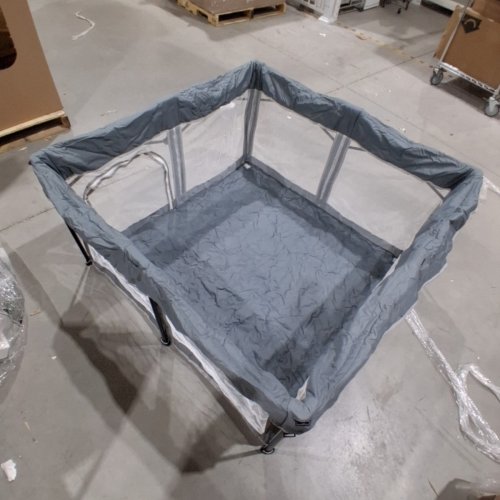 COLPART FOLDABLE BABY PLAYPEN WITH MAT AND BALLS - 50" X 50" - GREY image 3