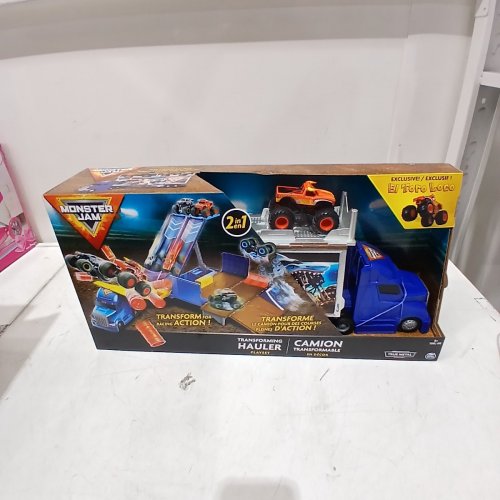 MONSTER JAM OFFICIAL 2-IN-1 TRANSFORMING HAULER PLAY SET WITH EXCLUSIVE EL TORO LOCO DIECAST MONSTER TRUCK TOY - 1:64 SCALE - MULTICOLOURED (MODEL: ‎6058257) image 2