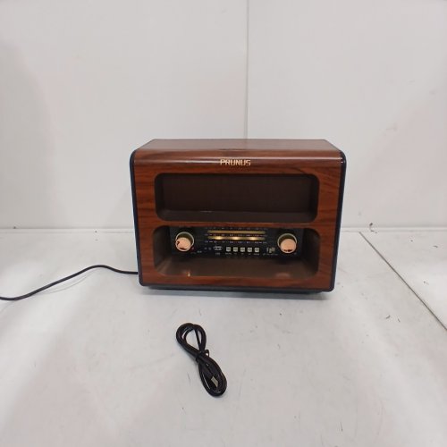 PRUNUS J199 LARGE RETRO VINTAGE RADIO - 15W AM/FM RADIO - RECHARGEABLE - BROWN (MODEL: J-199) image 2