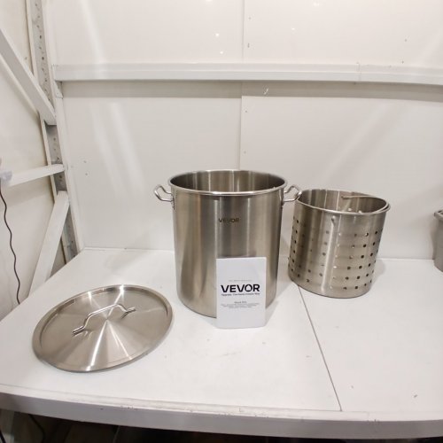 VEVOR COMMERCIAL GRADE STOCK POT WITH HANDLES AND LID - 40L - STAINLESS STEEL image 2