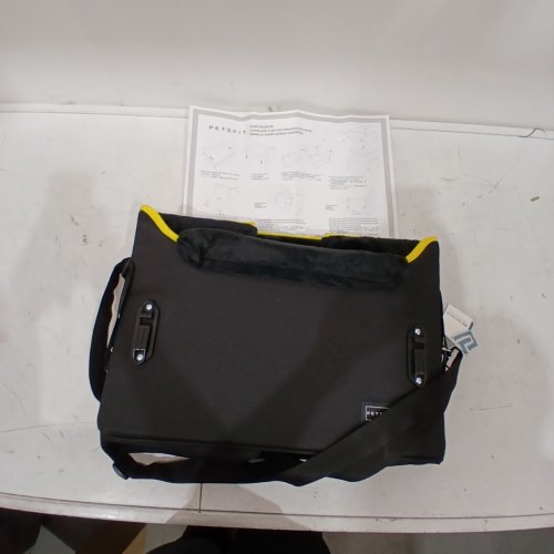 PETSFIT PORTABLE PET BOOSTER SEAT FOR CAR WITH 2 CLIP-ON LEASHES - MEDIUM - FOR DOGS UP TO 45LBS - BLACK AND YELLOW (MODEL: DVCC041065LY) image 2