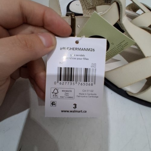 GIRLS GEORGE SANDALS - SIZE 3 - BEIGE image 2