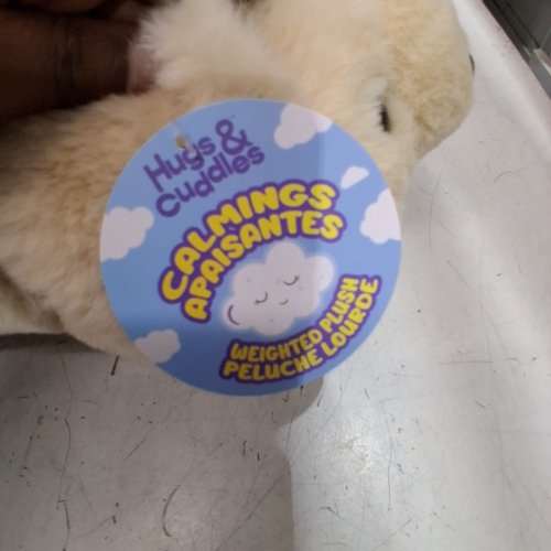 HUGS & CUDDLES WEIGHTED PLUSH DOG - CREAM image 3