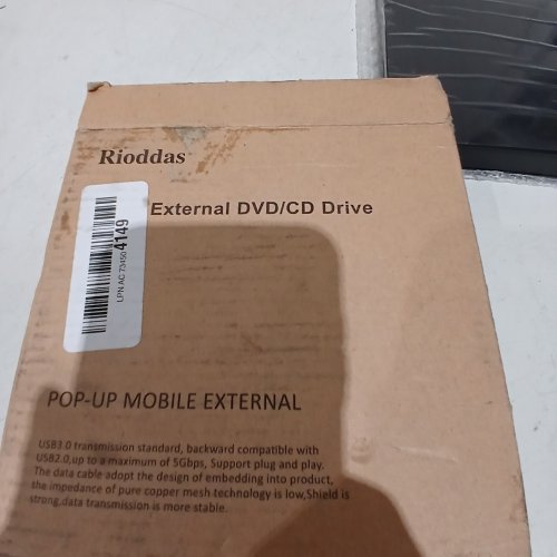 RIODDAS EXTERNAL DVD/CD DRIVE - BLACK image 2