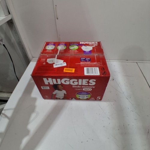 56PK HUGGIES LITTLE MOVERS HUGGFIT BABY DIAPERS WITH 360° WAISTBAND - SIZE 5 (OVER 27LB) (MODEL: 5661700) image 3
