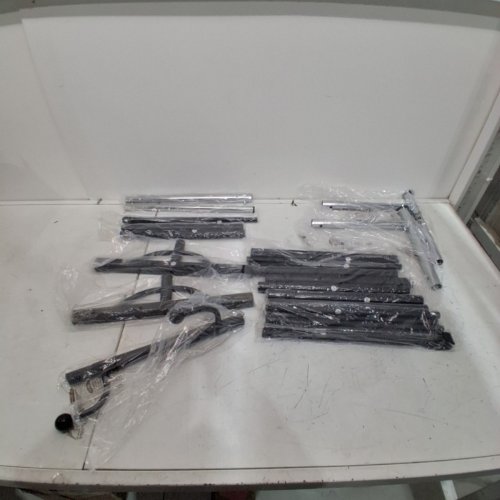 FAVOOSTY CLOTHES RACK DOUBLE RODS WITH WHEELS - 5FT X 3FT - BLACK/SILVER (MODEL: SMG5045) image 2