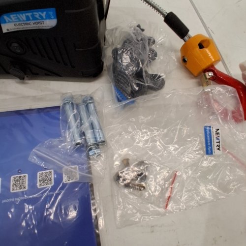 NEWTRY ELECTRIC HOIST WINCH WITH REMOTE CONTROL - 1100LB MAX - 25FT CABLE - BLACK (MODEL: SLQ-1) image 3