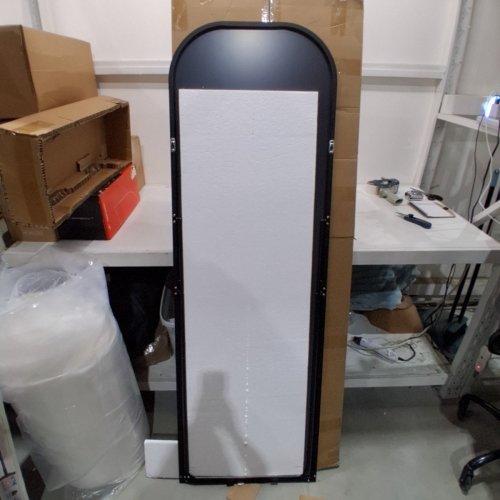 FULL LENGTH ARCH FLOOR MIRROR WITH STAND - 21" X 64" -BLACK image 4