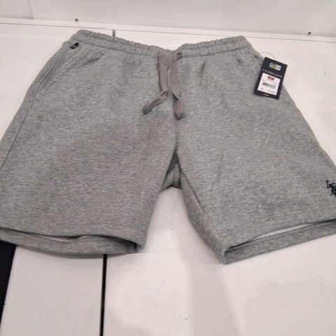 MEN'S U. S. POLO ASSN. FLEECE JOGGER SHORT - MEDIUM - GRAY image 2