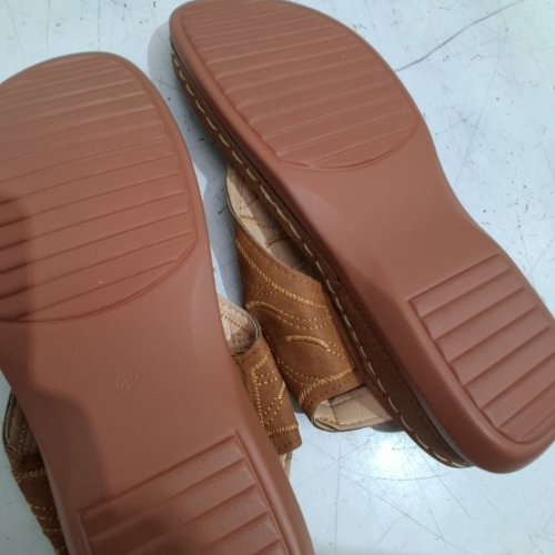 WOMEN'S NOKIO WEDGE SANDLES WITH HIGH ARCH SUPPORT - SIZE 10 - BROWN / TAN (STYLE : 00546154508943) image 4