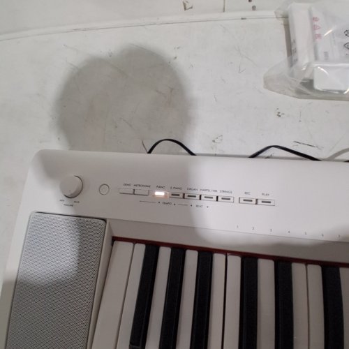YAMAHA PIAGGERO NP-35 WH 76-KEY DIGITAL PIANO WITH SEMI-WEIGHTED TOUCH SENSITIVE KEYS, LIGHTWEIGHT PORTABLE, OPTIONAL BATTERY POWER - WHITE (MODEL: NP-35WH) image 2