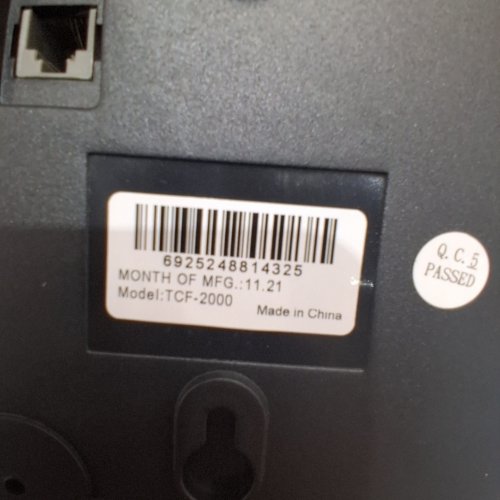 YOETAUN CORDED LANDLINE TELEPHONE - BLACK (MODEL: TCF-2000) image 2