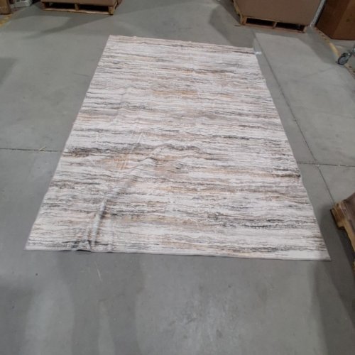 INDOOR HOME STYLISH AREA RUG - 6FT X 9FT - WHITE/GREY/BEIGE image 2