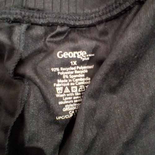 WOMEN'S GEORGE TWILL PLEATED BARREL LEG TROUSER - 1X - BLACK image 2