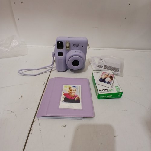 FUJIFILM INSTAX MINI SE INSTANT CAMERA BUNDLE WITH MAGNETIC FRAME, MINI ALBUM, AND 10 EXPOSURE MINI FILM PACK - LAVENDER image 2