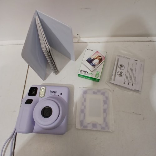 FUJIFILM INSTAX MINI SE INSTANT CAMERA BUNDLE WITH MAGNETIC FRAME, MINI ALBUM, AND 10 EXPOSURE MINI FILM PACK - LAVENDER image 3