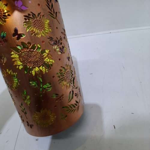 OUTDOOR WATERPROOF SUNFLOWER SOLAR LANTERN -7.5" - COPPER image 4
